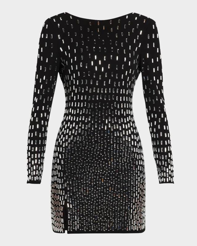 Nathalia Crystal Bodycon Mini Dress
